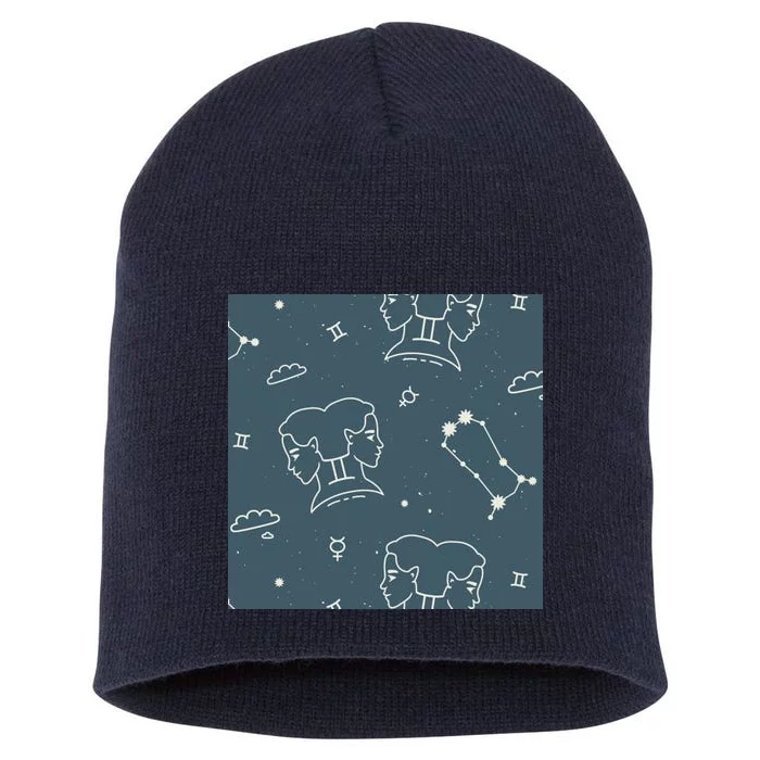 Gemini Zodiac Astrology Short Acrylic Beanie