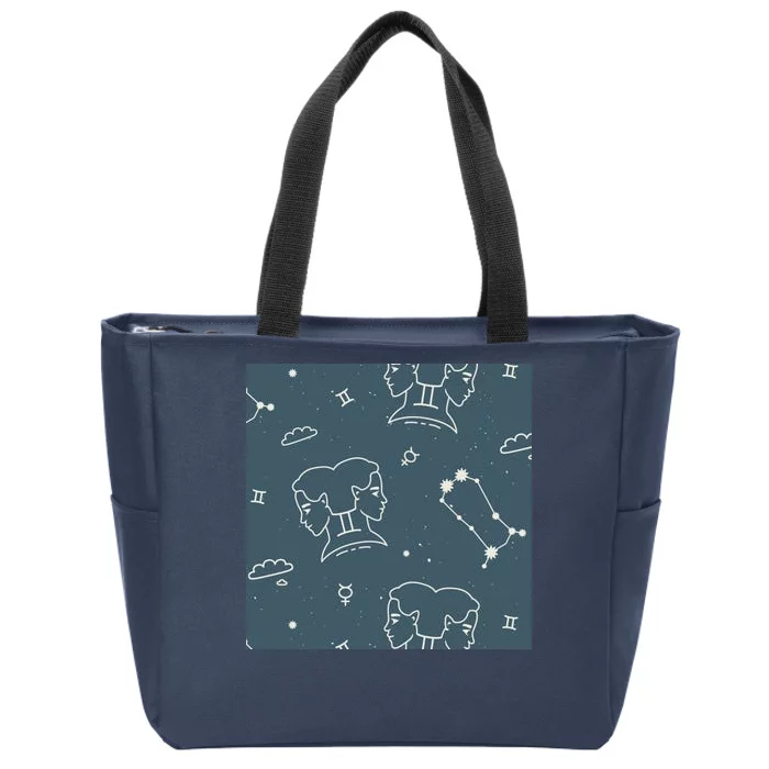 Gemini Zodiac Astrology Zip Tote Bag