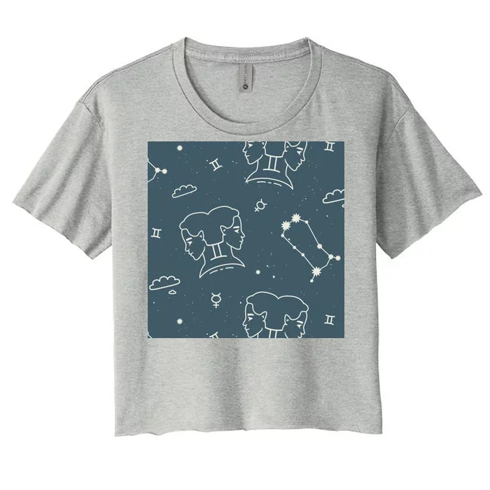 Gemini Zodiac Astrology Women's Crop Top Tee