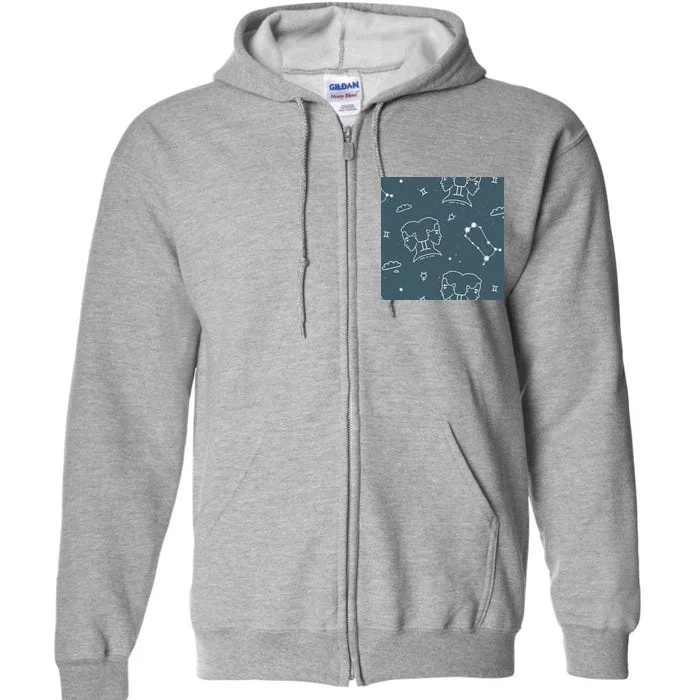 Gemini Zodiac Astrology Full Zip Hoodie