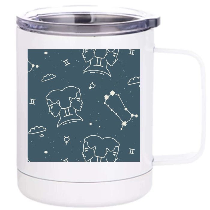 Gemini Zodiac Astrology Front & Back 12oz Stainless Steel Tumbler Cup