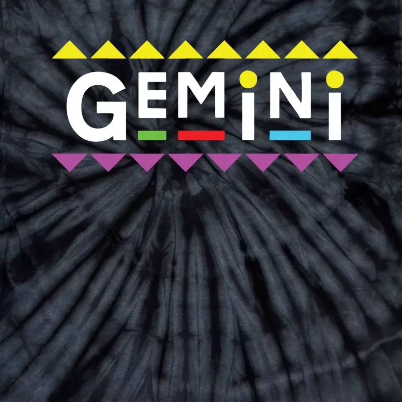 Gemini Zodiac Design 90s Style Tie-Dye T-Shirt