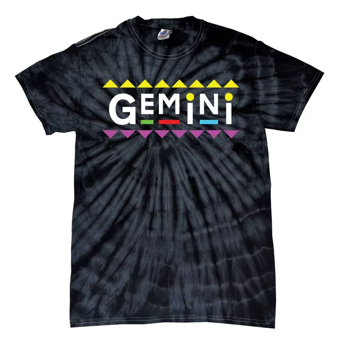 Gemini Zodiac Design 90s Style Tie-Dye T-Shirt