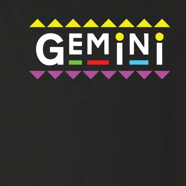 Gemini Zodiac Design 90s Style Toddler Long Sleeve Shirt