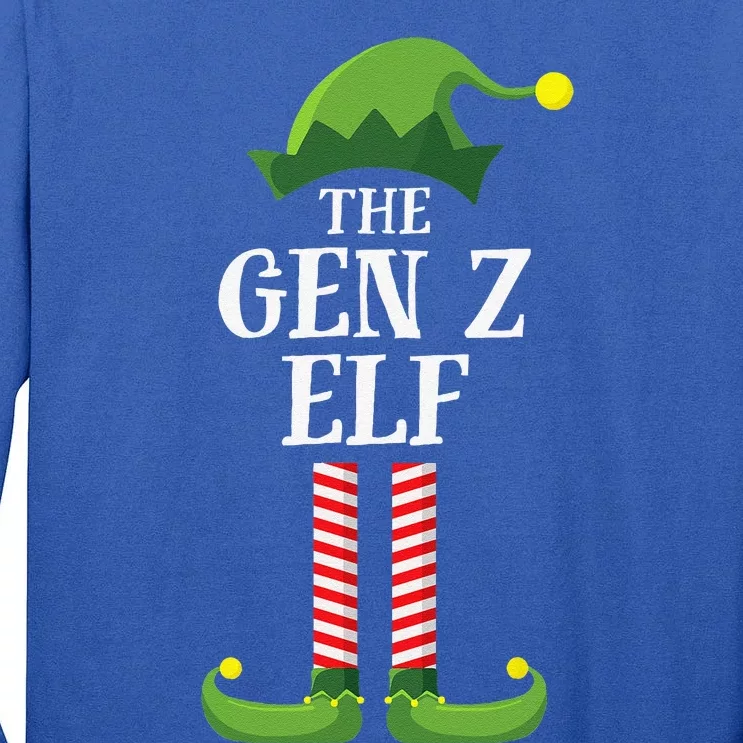 Gen Z Elf Matching Family Group Christmas Party Funny Elf Tall Long Sleeve T-Shirt