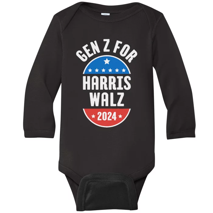 Gen Z For Harris Walz 2024 Baby Long Sleeve Bodysuit