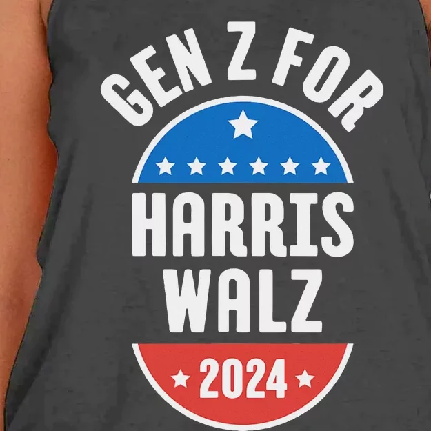 Gen Z For Harris Walz 2024 Women's Knotted Racerback Tank