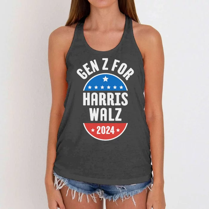 Gen Z For Harris Walz 2024 Women's Knotted Racerback Tank