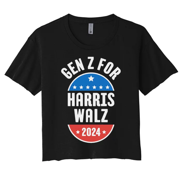 Gen Z For Harris Walz 2024 Women's Crop Top Tee