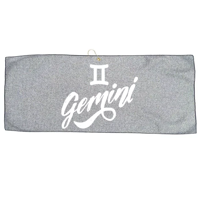 Gemini Zodiac Funny Large Microfiber Waffle Golf Towel