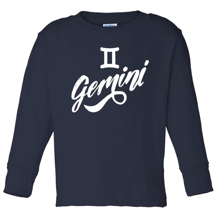 Gemini Zodiac Funny Toddler Long Sleeve Shirt