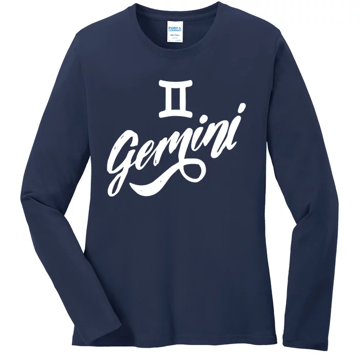 Gemini Zodiac Funny Ladies Long Sleeve Shirt