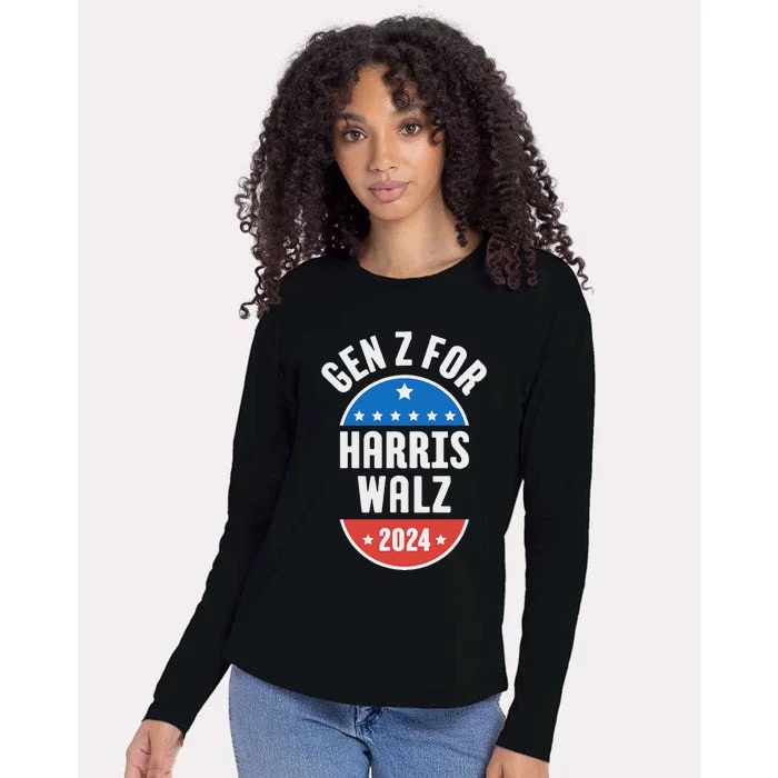 Gen Z For Harris Walz 2024 Womens Cotton Relaxed Long Sleeve T-Shirt