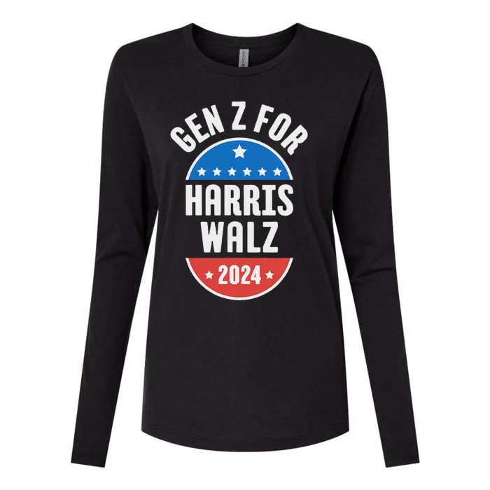 Gen Z For Harris Walz 2024 Womens Cotton Relaxed Long Sleeve T-Shirt