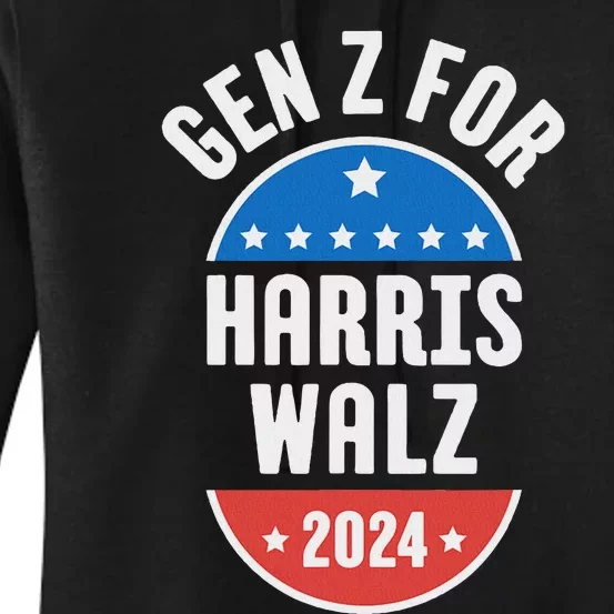 Gen Z For Harris Walz 2024 Women's Pullover Hoodie