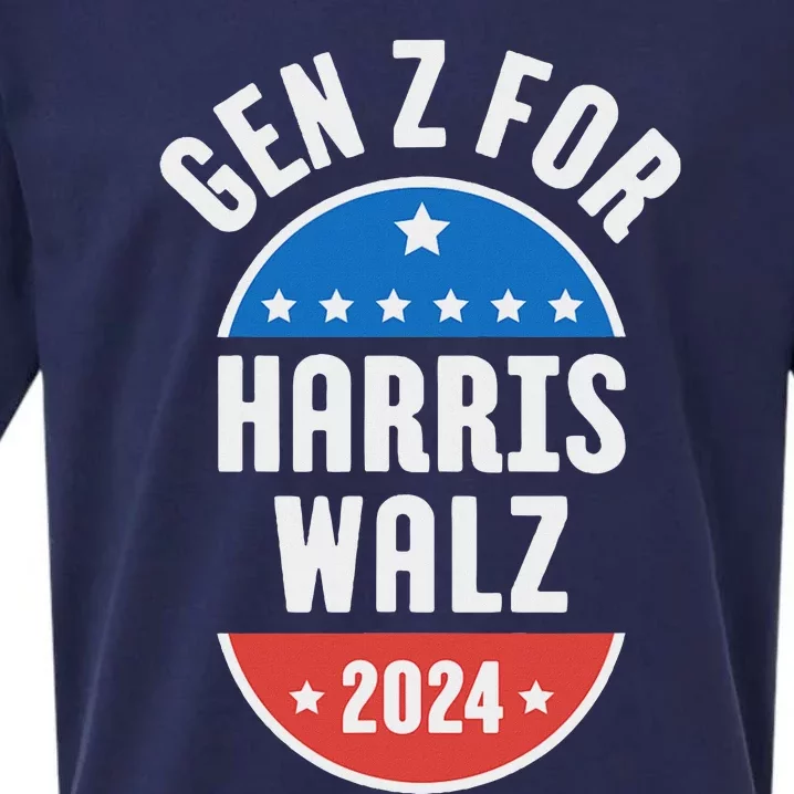 Gen Z For Harris Walz 2024 Sueded Cloud Jersey T-Shirt