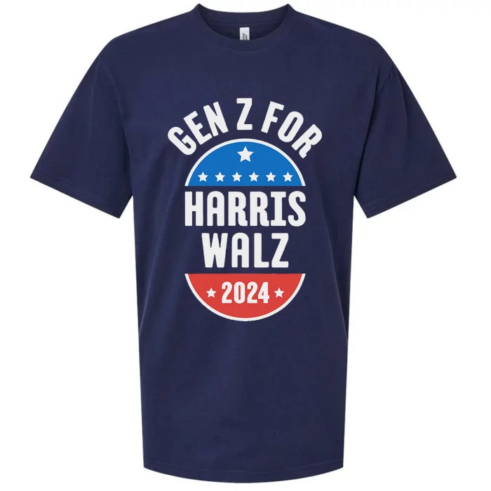 Gen Z For Harris Walz 2024 Sueded Cloud Jersey T-Shirt