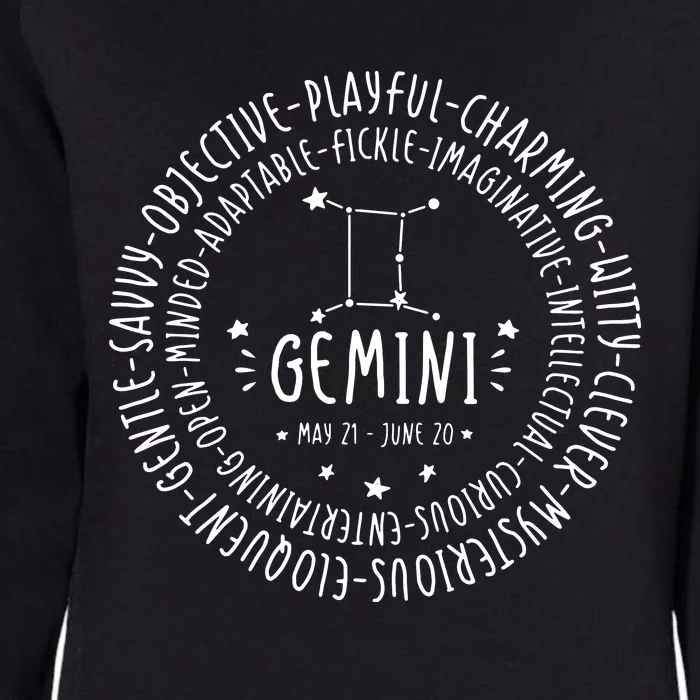 Gemini Zodiac Gemini Personality Star Sign Womens California Wash Sweatshirt