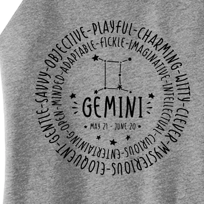 Gemini Zodiac Gemini Personality Star Sign Women’s Perfect Tri Rocker Tank