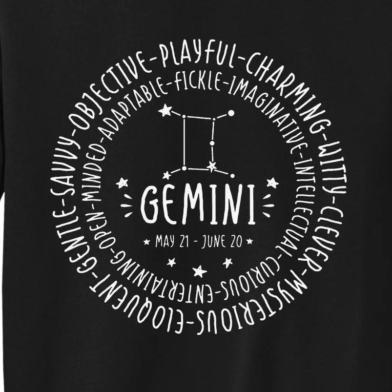 Gemini Zodiac Gemini Personality Star Sign Sweatshirt