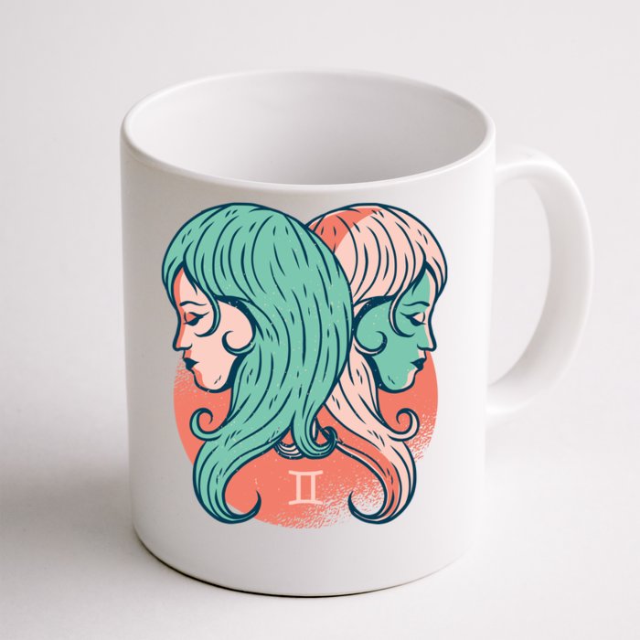 Gemini Zodiac Girl 1 Front & Back Coffee Mug