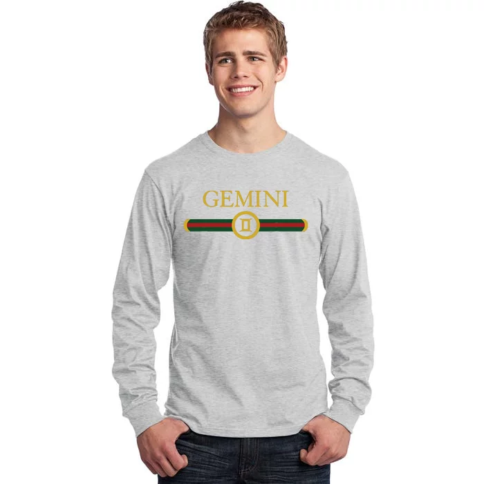 Gemini Zodiac June May Birthday Graphic Art Gemini Sign Tall Long Sleeve T-Shirt