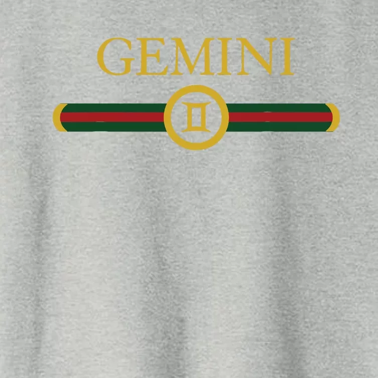 Gemini Zodiac June May Birthday Graphic Art Gemini Sign Women's Crop Top Tee