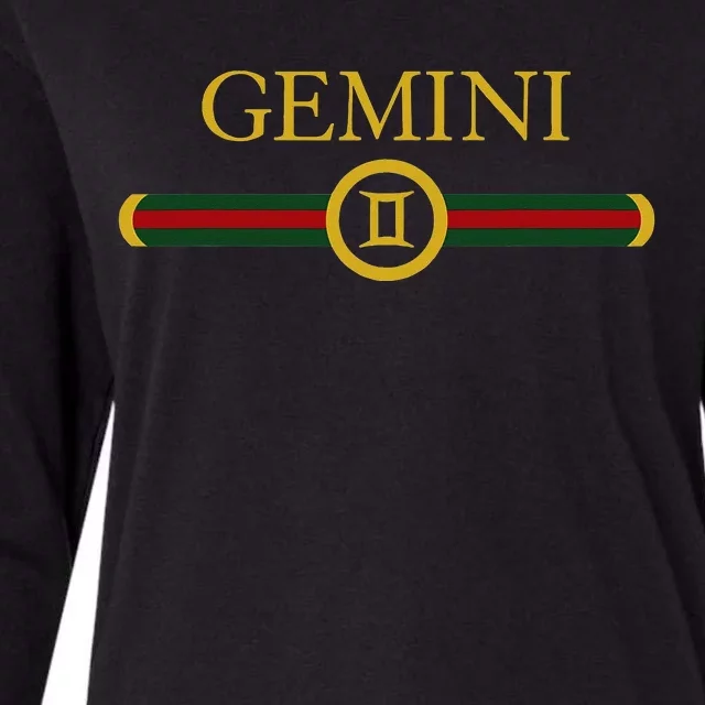 Gemini zodiac june may birthday Graphic art gemini sign Womens Cotton Relaxed Long Sleeve T-Shirt