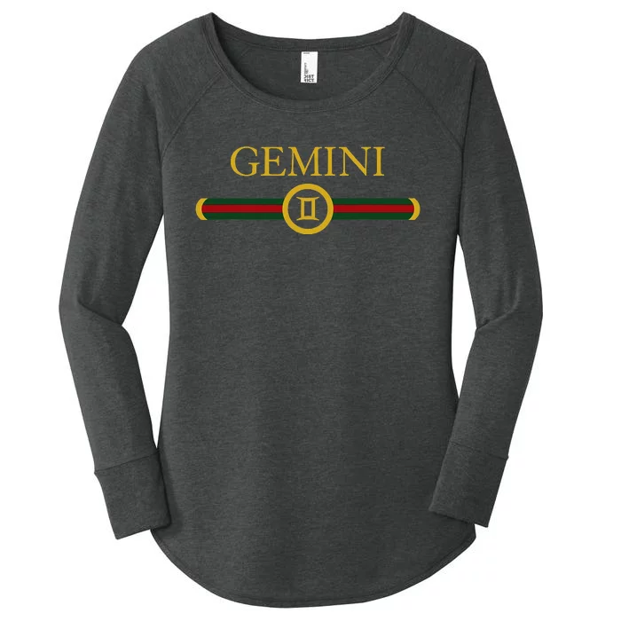 Gemini zodiac june may birthday Graphic art gemini sign Women's Perfect Tri Tunic Long Sleeve Shirt