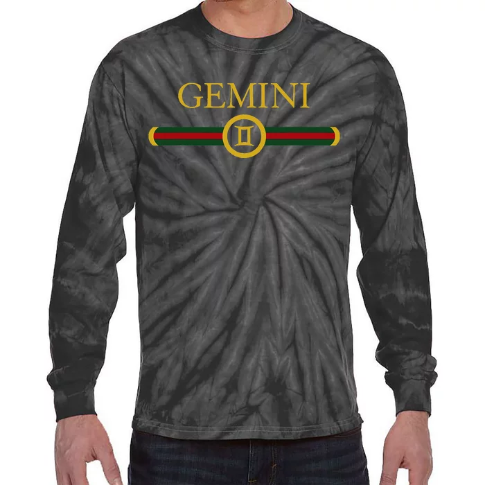 Gemini zodiac june may birthday Graphic art gemini sign Tie-Dye Long Sleeve Shirt