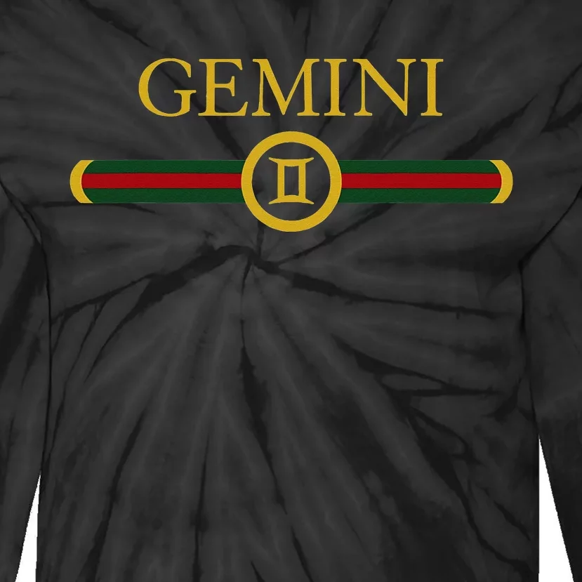 Gemini zodiac june may birthday Graphic art gemini sign Tie-Dye Long Sleeve Shirt