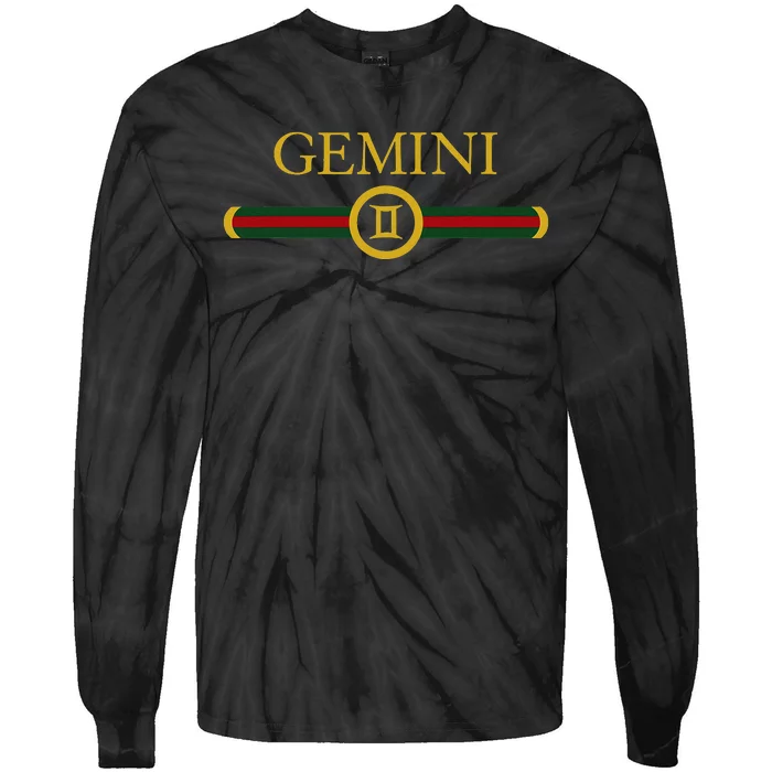 Gemini zodiac june may birthday Graphic art gemini sign Tie-Dye Long Sleeve Shirt