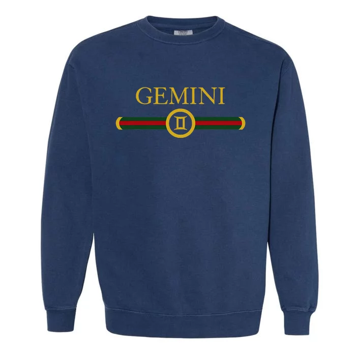 Gemini zodiac june may birthday Graphic art gemini sign Garment-Dyed Sweatshirt