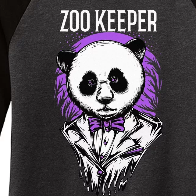 Gangster Zookeeper Panda Costume African Animals Wildlife Women's Tri-Blend 3/4-Sleeve Raglan Shirt