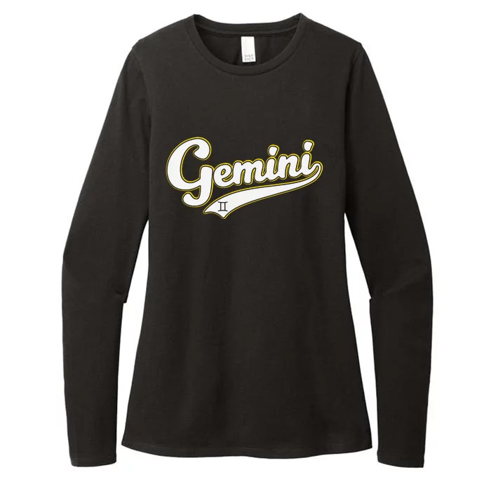 Gemini Zodiac Sign Astrology May June Birthday Retro Womens CVC Long Sleeve Shirt