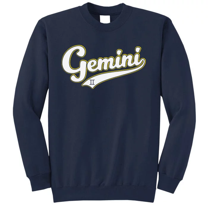 Gemini Zodiac Sign Astrology May June Birthday Retro Tall Sweatshirt