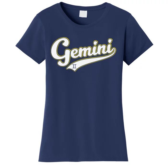 Gemini Zodiac Sign Astrology May June Birthday Retro Women's T-Shirt