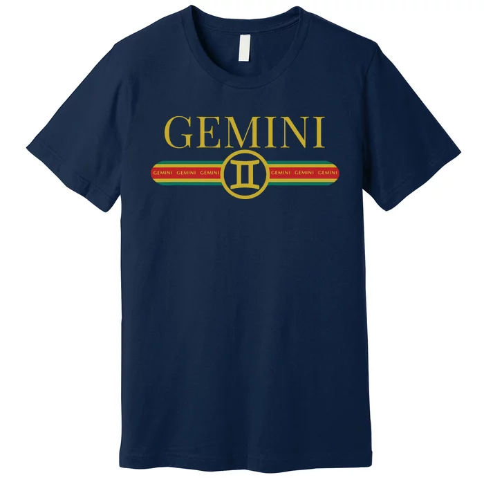 Gemini Zodiac Sign Astrology Horoscope Fashion Premium T-Shirt