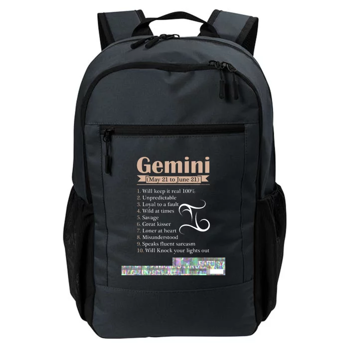 Gemini Zodiac Sign Astrology T May June Birthday Daily Commute Backpack