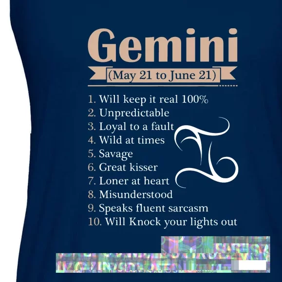 Gemini Zodiac Sign Astrology T May June Birthday Ladies Essential Flowy Tank