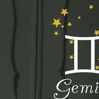 Gemini Zodiac Sign Constellation Stars Astrology Gemini Full Zip Hoodie