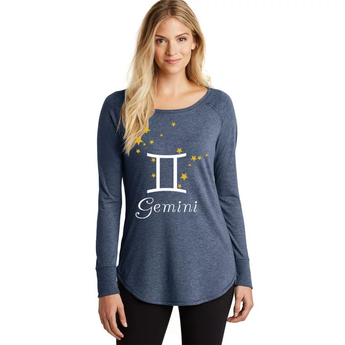 Gemini Zodiac Sign Constellation Stars Astrology Gemini Women's Perfect Tri Tunic Long Sleeve Shirt