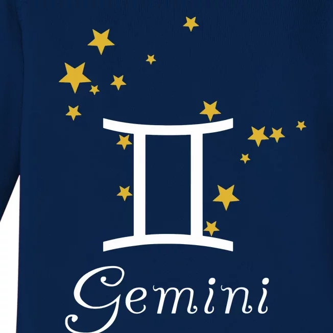 Gemini Zodiac Sign Constellation Stars Astrology Gemini Baby Long Sleeve Bodysuit