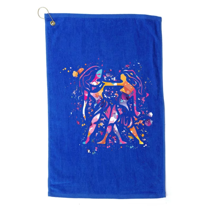 Gemini Zodiac Sign Astrology Platinum Collection Golf Towel