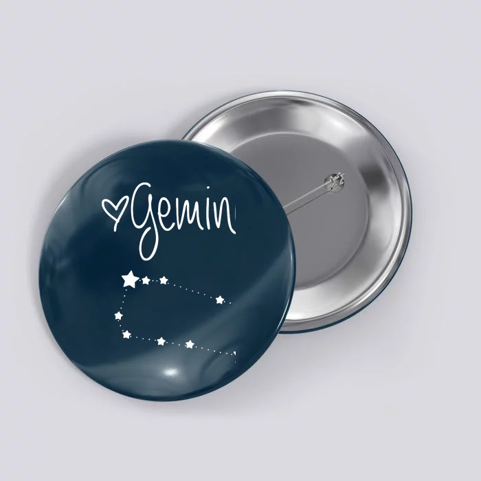 Gemini Zodiac Sign Horoscope Astrology May June Birthday Button