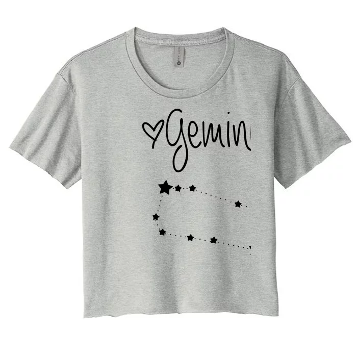 Gemini Zodiac Sign Horoscope Astrology May June Birthday Women's Crop Top Tee