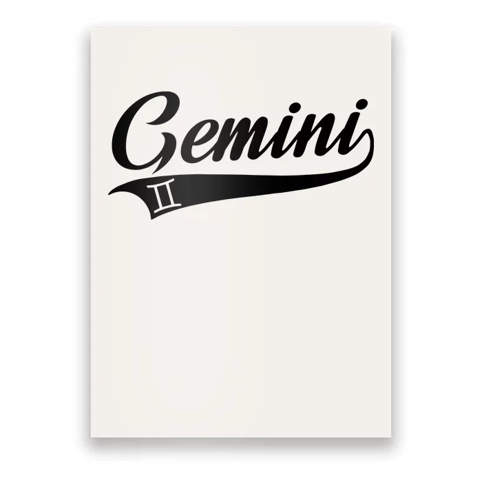 Gemini Zodiac Sign Horoscope Throwback Design Classic Poster