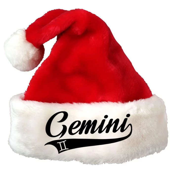 Gemini Zodiac Sign Horoscope Throwback Design Classic Premium Christmas Santa Hat