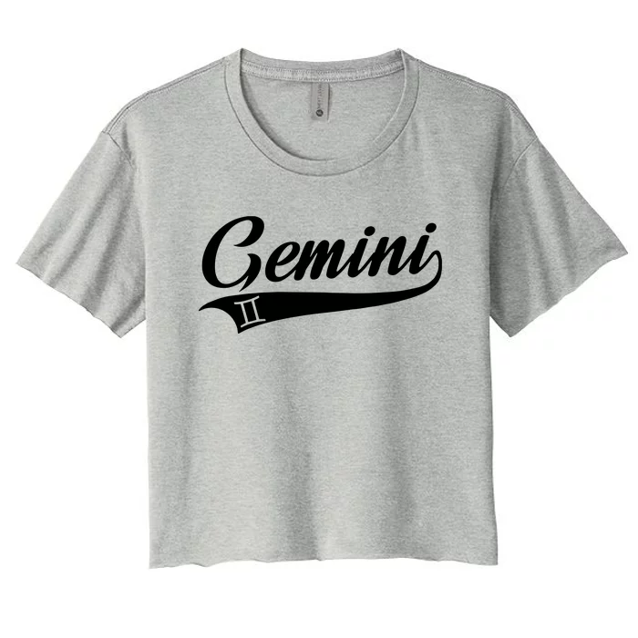 Gemini Zodiac Sign Horoscope Throwback Design Classic Women's Crop Top Tee