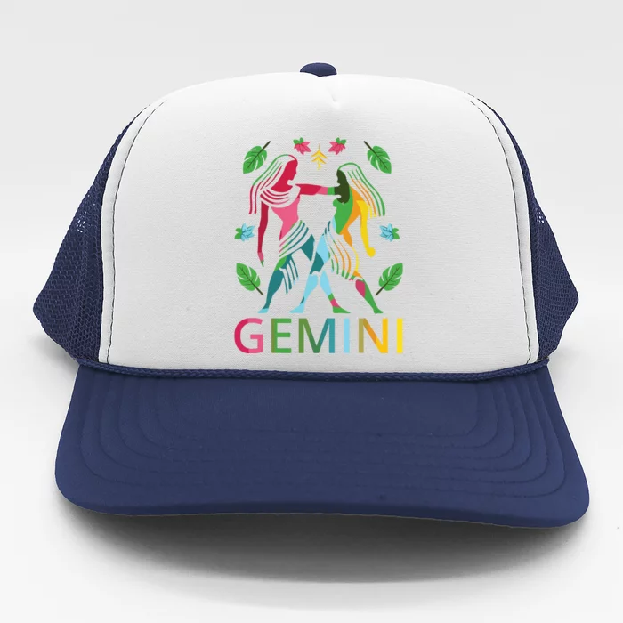 Gemini Zodiac Spring Gemini Birthday Trucker Hat